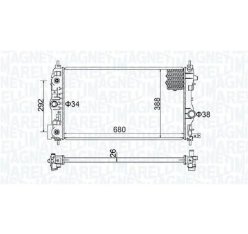 Chladič, chlazení motoru MAGNETI MARELLI 350213206600