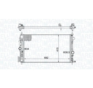 Chladič, chlazení motoru MAGNETI MARELLI 350213207100