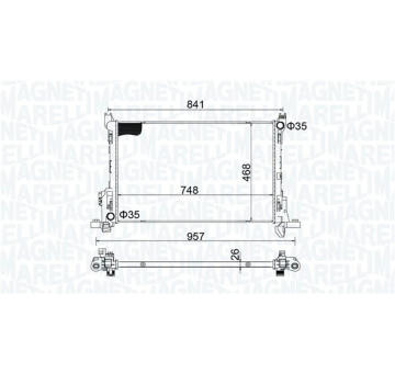 Chladič motora MAGNETI MARELLI 350213207800