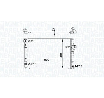 Chladič motora MAGNETI MARELLI 350213208300