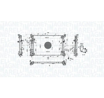 Chladič motora MAGNETI MARELLI 350213220500