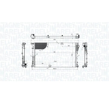 Chladič, chlazení motoru MAGNETI MARELLI 350213221100