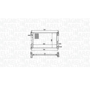 Chladič, chlazení motoru MAGNETI MARELLI 350213385000