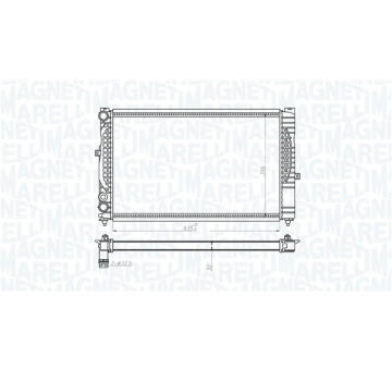 Chladič, chlazení motoru MAGNETI MARELLI 350213712000