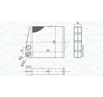 Výměník tepla, vnitřní vytápění MAGNETI MARELLI 350218440000