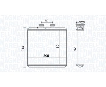 Výměník tepla, vnitřní vytápění MAGNETI MARELLI 350218510000