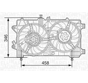 Větrák, chlazení motoru MAGNETI MARELLI 069422447010