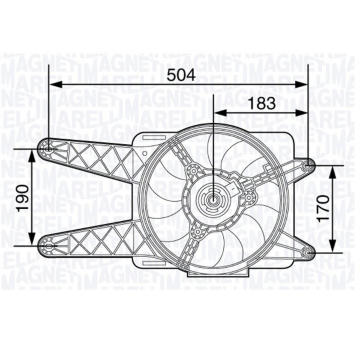 Větrák, chlazení motoru MAGNETI MARELLI 069422480010