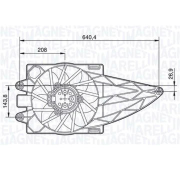 Větrák, chlazení motoru MAGNETI MARELLI 069422483010