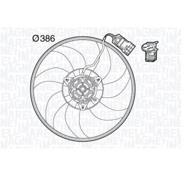 Větrák, chlazení motoru MAGNETI MARELLI 069422570010