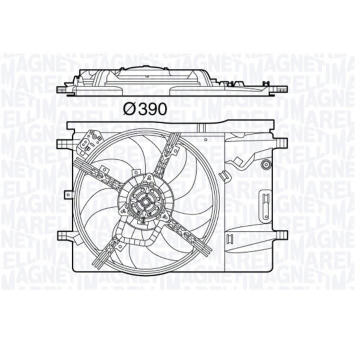 Větrák, chlazení motoru MAGNETI MARELLI 069422576010