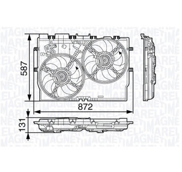 Větrák, chlazení motoru MAGNETI MARELLI 069422584010