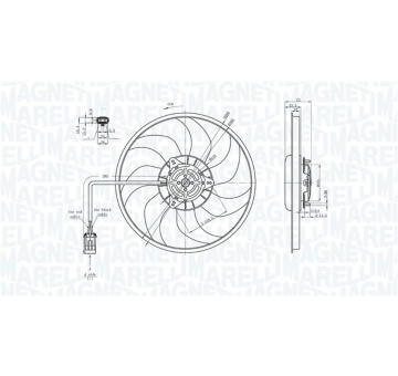 Ventilátor chladenia motora MAGNETI MARELLI 069422711010
