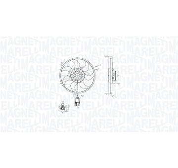 Ventilátor chladenia motora MAGNETI MARELLI 069422861010