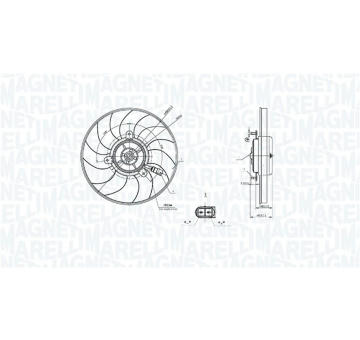 Větrák, chlazení motoru MAGNETI MARELLI 069422909010