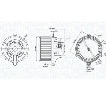 Vnútorný ventilátor MAGNETI MARELLI 069412384010