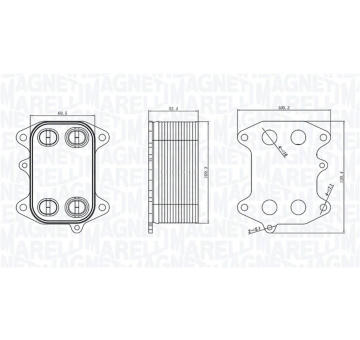 Olejový chladič, motorový olej MAGNETI MARELLI 350300003300