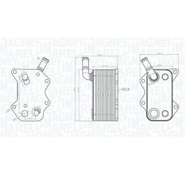 Olejový chladič, motorový olej MAGNETI MARELLI 350300004600