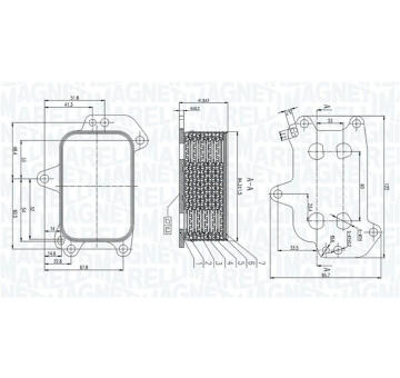 Olejový chladič, motorový olej MAGNETI MARELLI 350300005100