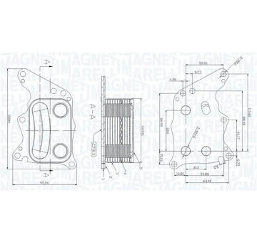 Olejový chladič, motorový olej MAGNETI MARELLI 350300005200