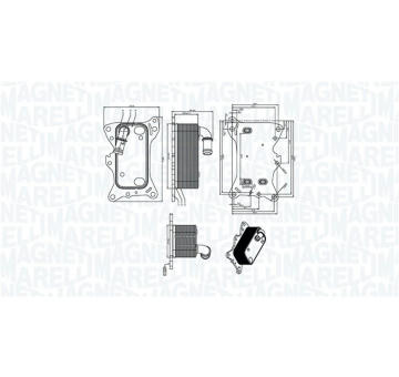 Olejový chladič, motorový olej MAGNETI MARELLI 350300006300