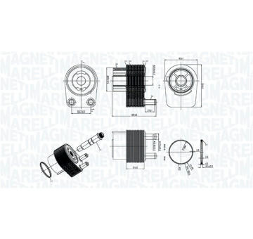 Chladič motorového oleja MAGNETI MARELLI 350300006400