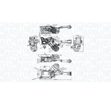 Olejový chladič, motorový olej MAGNETI MARELLI 350300006500