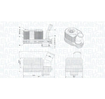Chladič motorového oleja MAGNETI MARELLI 350300006700