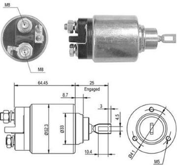 Elektromagnetický spínač pre żtartér MAGNETI MARELLI 940113050011
