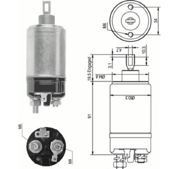 Elektromagnetický spínač, startér MAGNETI MARELLI 940113050087