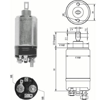 Elektromagnetický spínač, startér MAGNETI MARELLI 940113050090