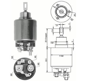 Elektromagnetický spínač, startér MAGNETI MARELLI 940113050124