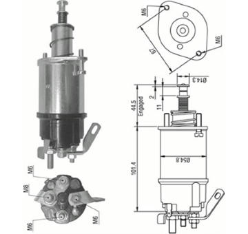 Elektromagnetický spínač, startér MAGNETI MARELLI 940113050158