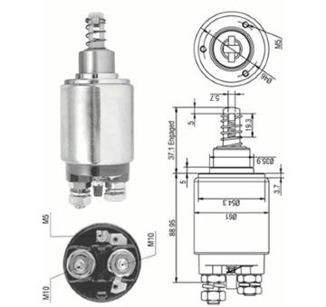 Elektromagnetický spínač pre żtartér MAGNETI MARELLI 940113050173