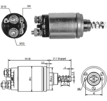 Elektromagnetický spínač, startér MAGNETI MARELLI 940113050183