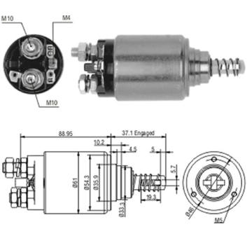 Elektromagnetický spínač, startér MAGNETI MARELLI 940113050187