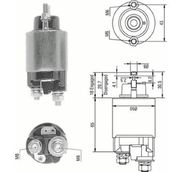 Elektromagnetický spínač, startér MAGNETI MARELLI 940113050233