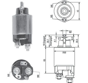 Elektromagnetický spínač pre żtartér MAGNETI MARELLI 940113050235