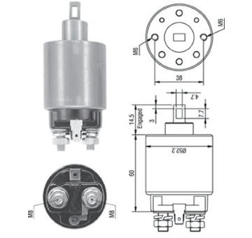 Elektromagnetický spínač, startér MAGNETI MARELLI 940113050238