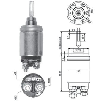 Elektromagnetický spínač pre żtartér MAGNETI MARELLI 940113050259