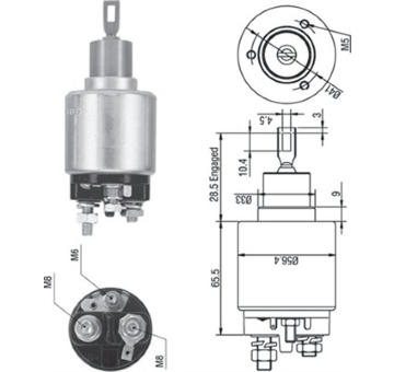 Elektromagnetický spínač, startér MAGNETI MARELLI 940113050271