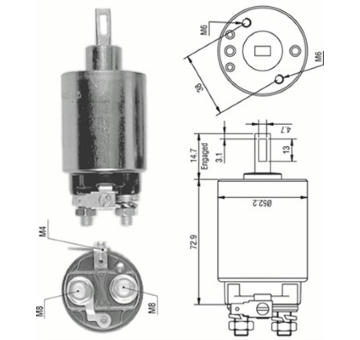 Elektromagnetický spínač pre żtartér MAGNETI MARELLI 940113050276