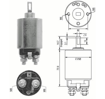 Elektromagnetický spínač, startér MAGNETI MARELLI 940113050280