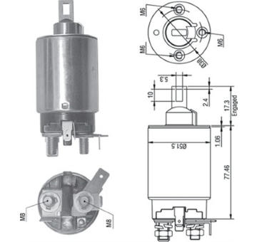 Elektromagnetický spínač, startér MAGNETI MARELLI 940113050290