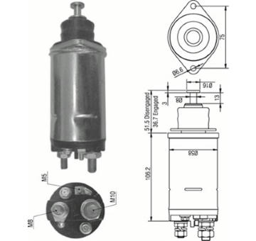 Elektromagnetický spínač pre żtartér MAGNETI MARELLI 940113050301