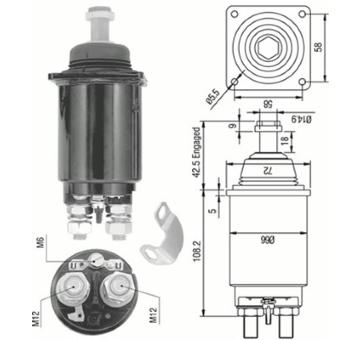 Elektromagnetický spínač pre żtartér MAGNETI MARELLI 940113050312