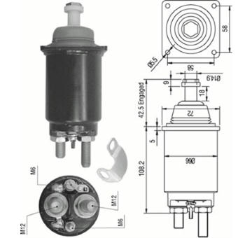 Elektromagnetický spínač, startér MAGNETI MARELLI 940113050313
