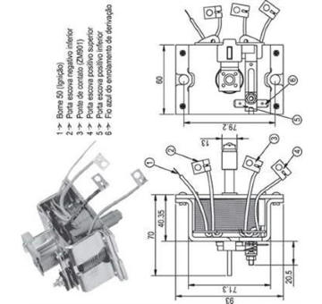 Elektromagnetický spínač pre żtartér MAGNETI MARELLI 940113050337