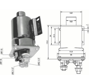 Elektromagnetický spínač, startér MAGNETI MARELLI 940113050341