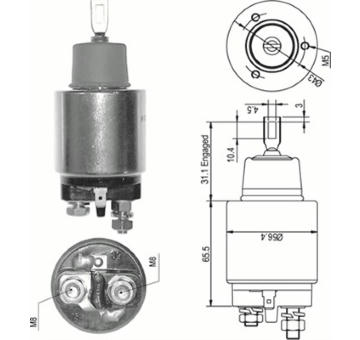 Elektromagnetický spínač, startér MAGNETI MARELLI 940113050346